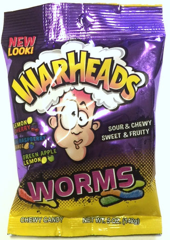 Warheads Sour Worms Bag Warheads Sour Worms Bag