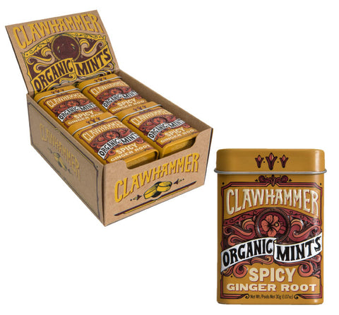 Clawhammer Organic Mints - Spicy Ginger Root Clawhammer Organic Mints - Spicy Ginger Root