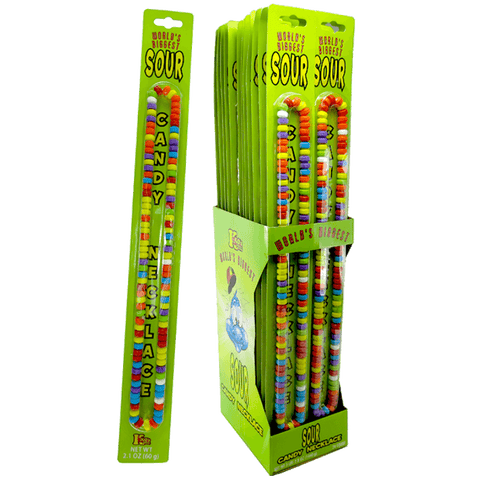 World's Biggest Sour Candy Necklace