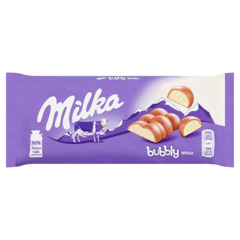Milka White Chocolate Bubbly Bar [95g]-EU