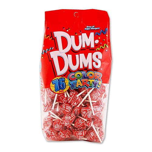Dum Dum Color Party Bag Red Strawberry
