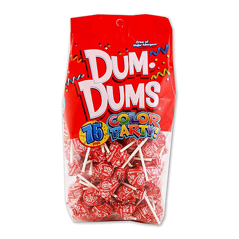 Dum Dum Color Party Bag Red Strawberry