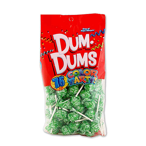 Dum Dum Color Party Bag Bright Green Sour Apple