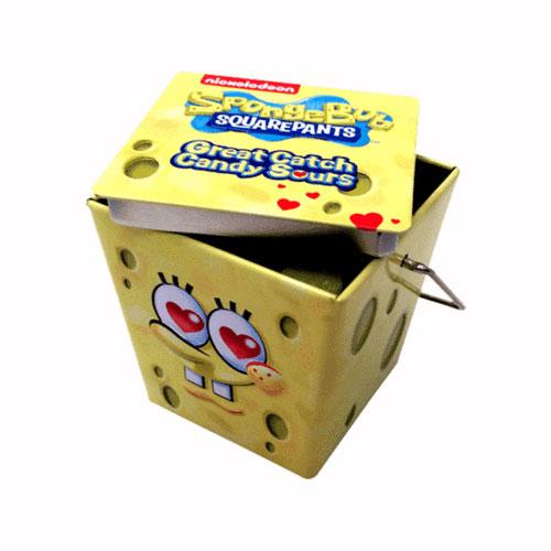 SpongeBob Great Catch Heart Sours Candy Tin